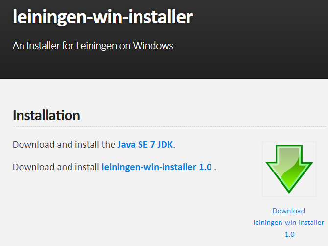 leiningen-win-installer